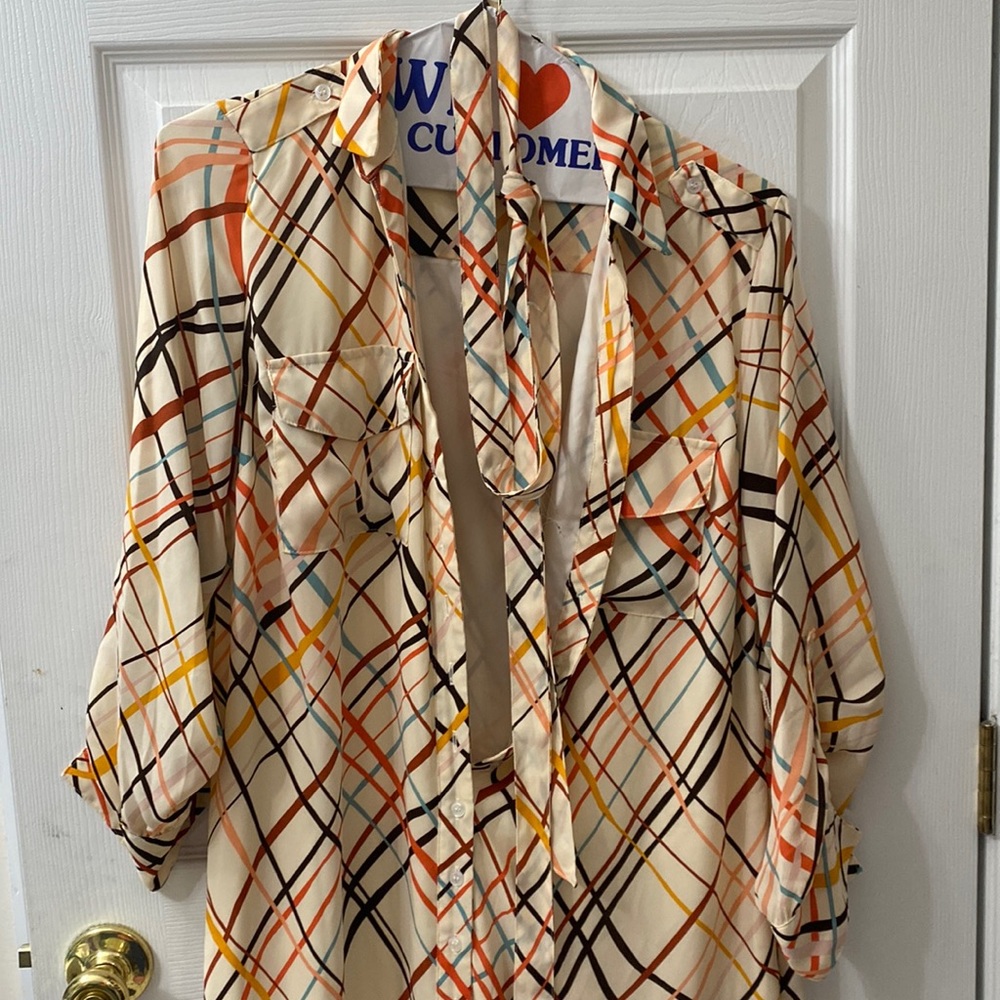 Multi-Colored Shirt Dress